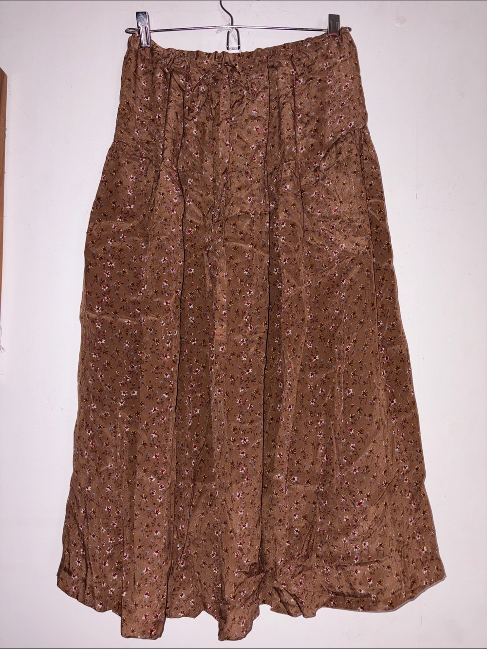 Brown Floral Maxi Skirt Cacharel
